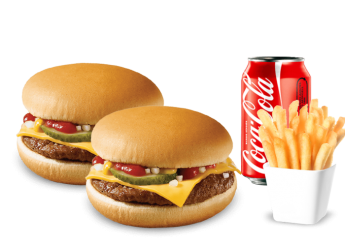 2 Double Cheese 
+ Frites 
+ 1 Boisson 33cl au choix.