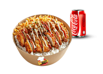 Riz long parfum�, tenders, sauce sweet chili sucr�e sal�e, oignons crispy, persil hach� 
+ 1 Coca cola 33cl.